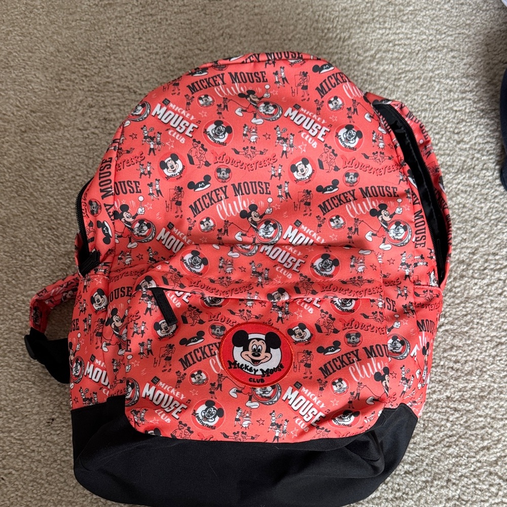 Disney Mickey Mouse Red and Black Kids Backpack